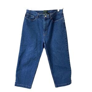 Lauren Jeans Co. Ralph Lauren Vintage high rise crop straight leg Jeans size 14